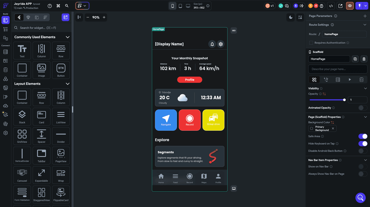 flutterflow development